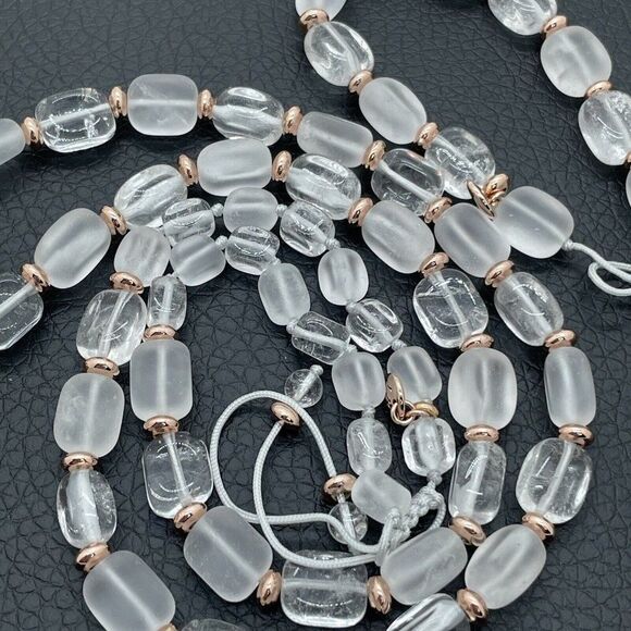 QVC Lola Rose Islington Clear Rock Crystal Necklace & Bracelet Set Adjustable - Picture 6 of 10